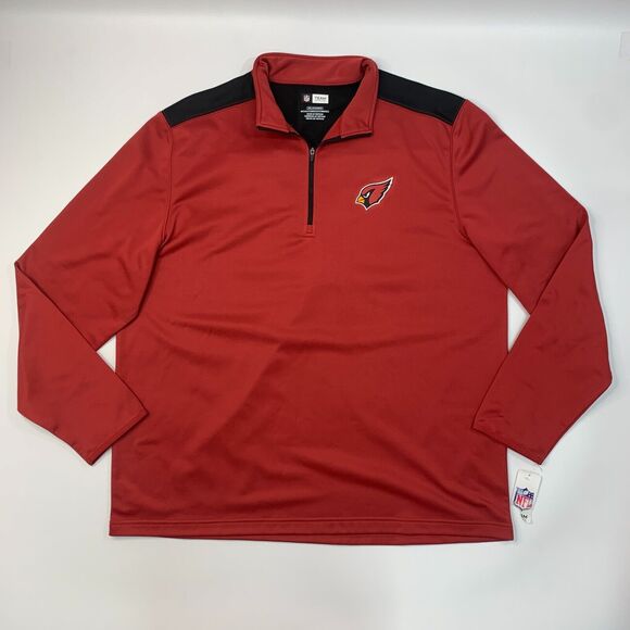 Arizona Cardinals Sweatshirt Mens 2XL XXL Extra Large Quarter Zip NFL Apparel - Picture 2 of 14